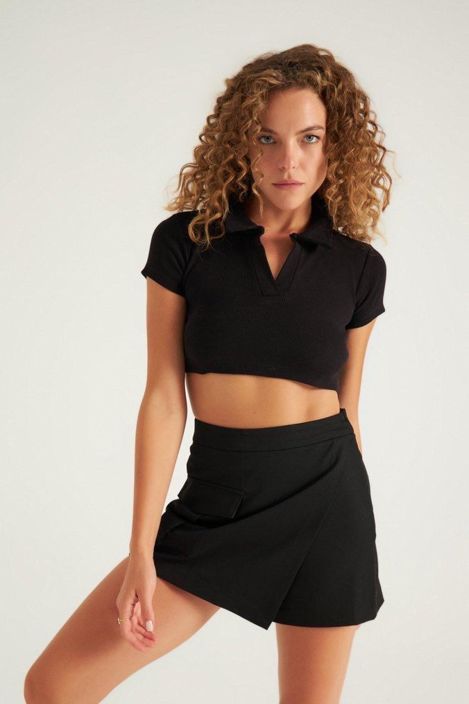 Siyah Mini üst - Görsel 2