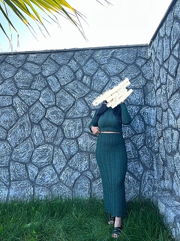 Balıkçı yaka bluz etek takım - Görsel 3