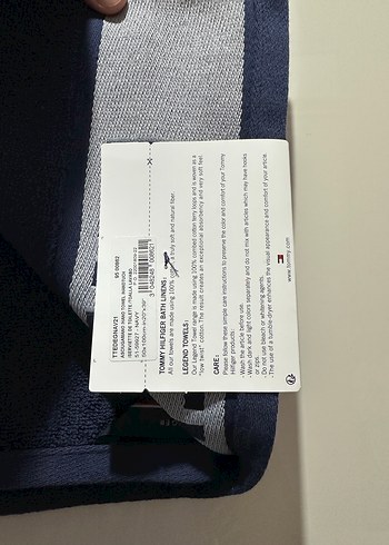 Tommy Hilfiger Erkek Mavi Plaj Havlusu - Görsel 3