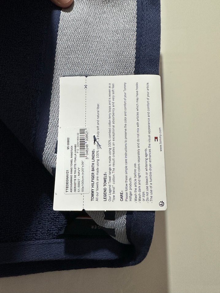 Tommy Hilfiger Erkek Mavi Plaj Havlusu - Görsel 3