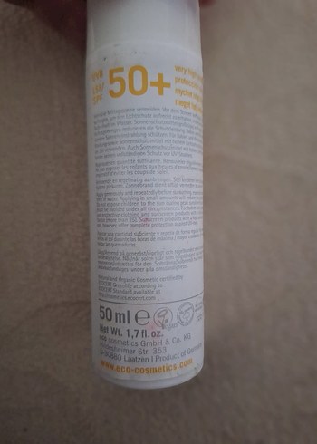 Eco Cosmetics SPF 50+ Organik Güneş Kremi - Görsel 3