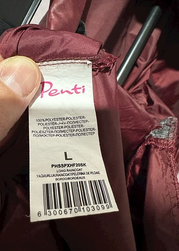 Bordo Parlak Bel Detaylı Kadın Yağmurluk penti large beden - Görsel 6