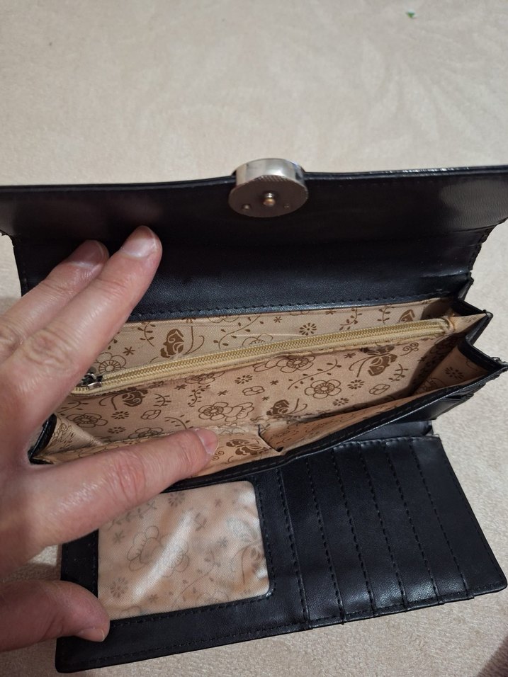 Siyah Tokalı Kadın Cüzdan - Görsel 2