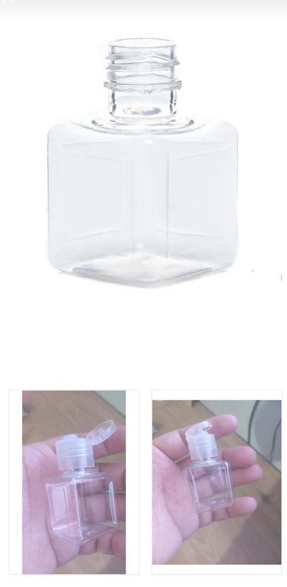 şeffaf kolonya şişesi boş - Görsel 4