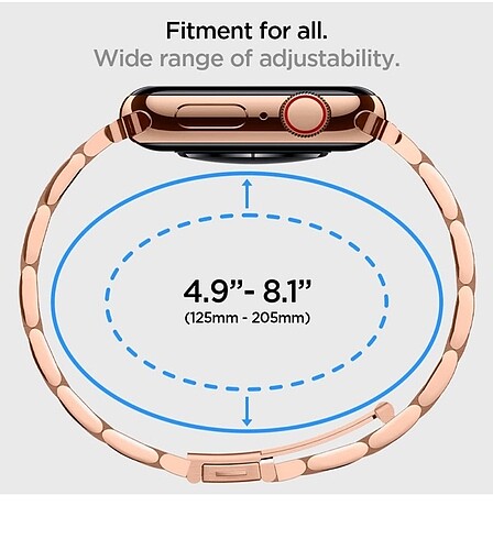 Beden camel Renk Spigen kayış Rose gold ve diğer marka silver kılıf
