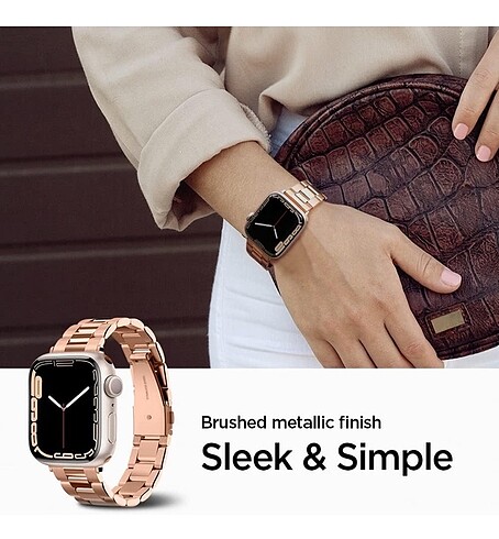 Beden Spigen kayış Rose gold ve diğer marka silver kılıf