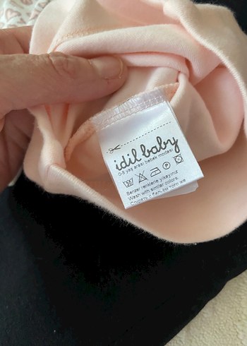 idil Baby Çocuk Pembe ve Desenli Örgü Bere Seti
