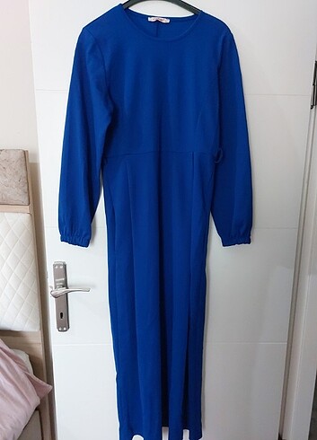 42 Beden mavi Renk Uzun elbise