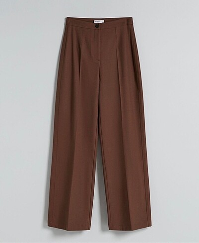 Bershka kahverengi wide leg pantolon