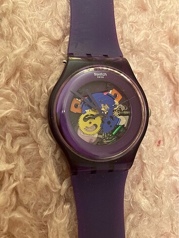 Beden mor Renk Swatch Analog Mor Quartz Saat SUOV100