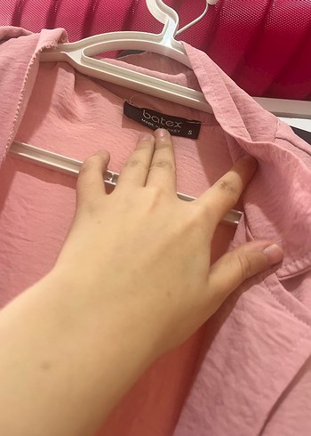 Pembe Uzun Kollu Salaş Kadın Elbise - Görsel 4