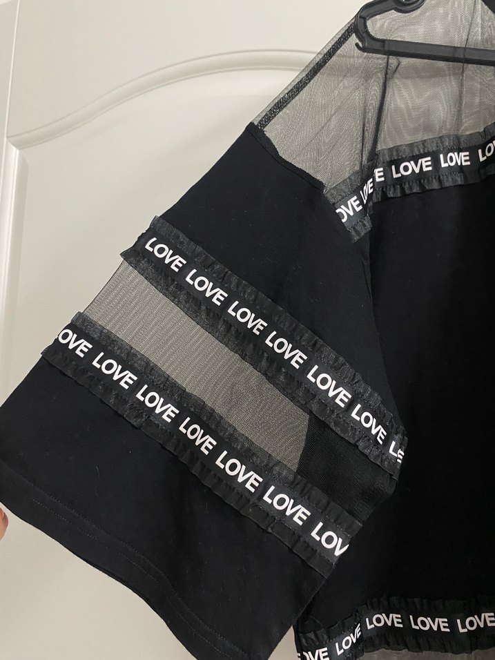 Twist transparan tasarım bluz - Görsel 2