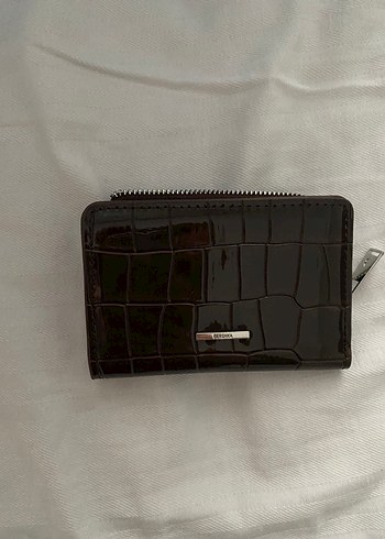 Bershka bordo suni deri cüzdan - Görsel 3