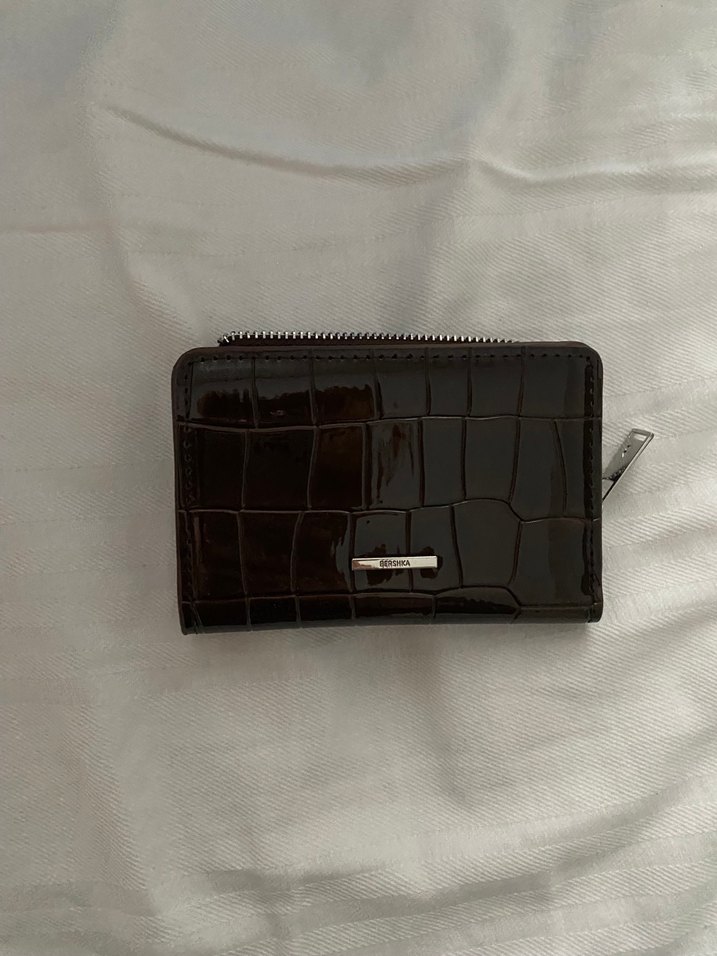 Bershka bordo suni deri cüzdan - Görsel 4