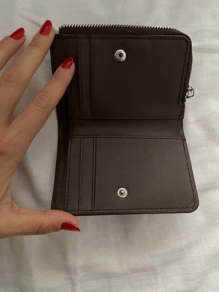 Bershka bordo suni deri cüzdan - Görsel 5