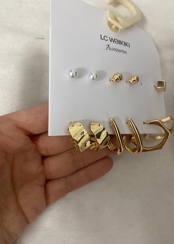 Beden altın Renk Altın Renkli Boncuklu Mini Bohem Küpeler