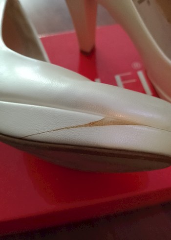 Diger Beyaz Kadın Stiletto Topuklu Ayakkabı - Görsel 5