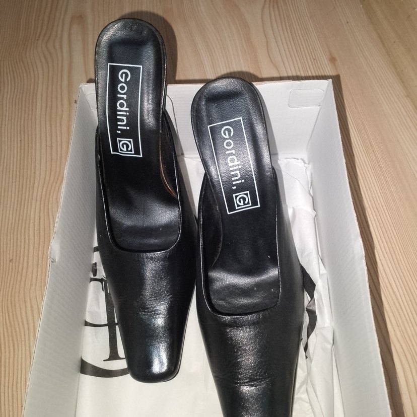 Siyah Stiletto Topuklu Klasik terlik İthal hakiki deri - Görsel 4