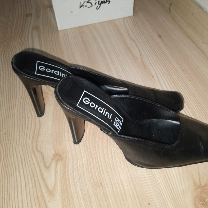 Siyah Stiletto Topuklu Klasik terlik İthal hakiki deri - Görsel 3