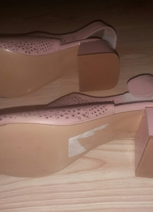 Hakiki deri az topuklu yazlık ayakkabı  - Görsel 2