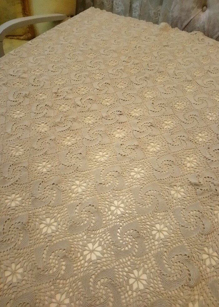 Masa örtüsü DaNtel (12 adet peçetesi de vardır)  - Görsel 4