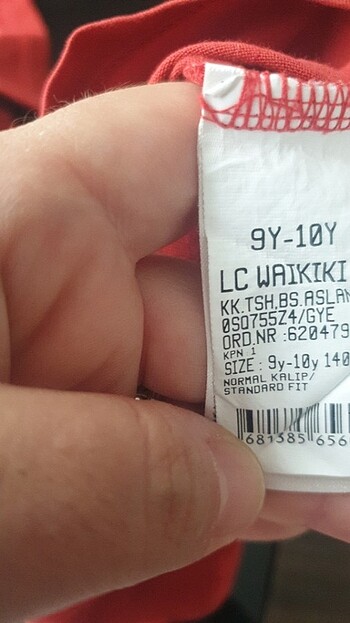 10 Yaş Beden kırmızı Renk Tişört