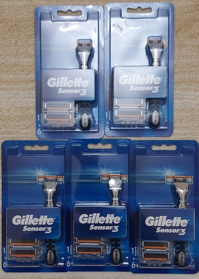 GİLLETTE SENSOR 3 - 6 BAŞLIK VE 1 SAP ( 1 PAKET ) - Görsel 2
