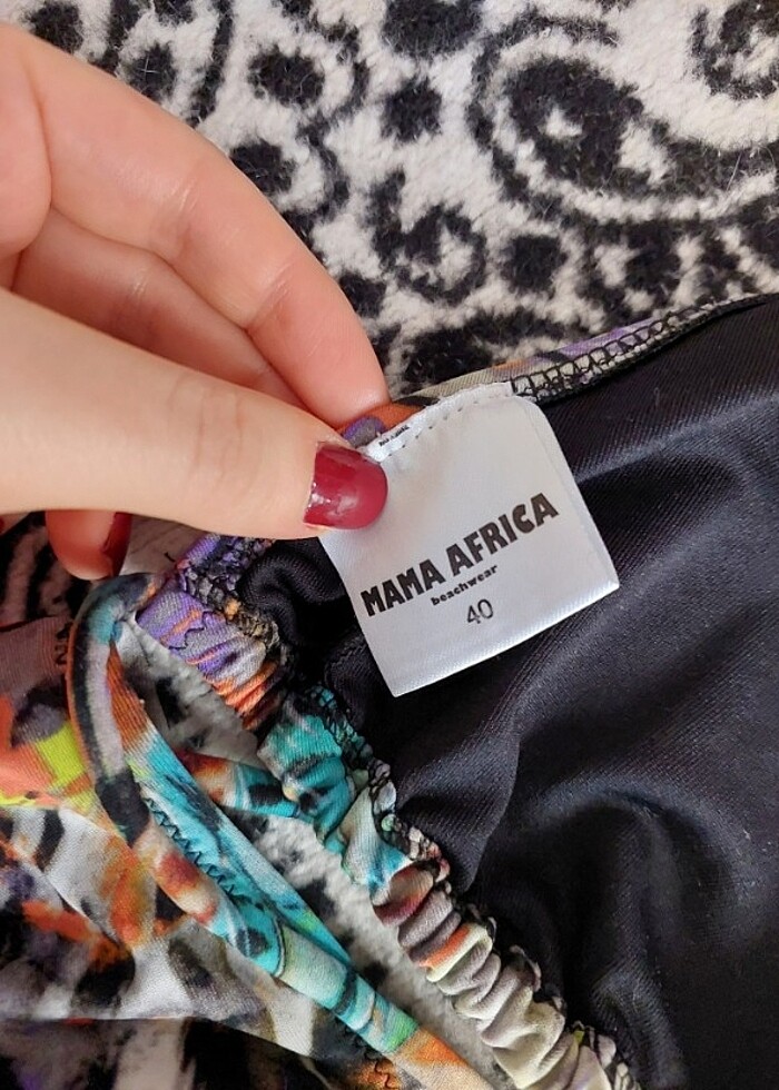 ETNİK DESENLİ ÜÇGEN BAĞLAMALI BİKİNİ TAKIMI - Görsel 4