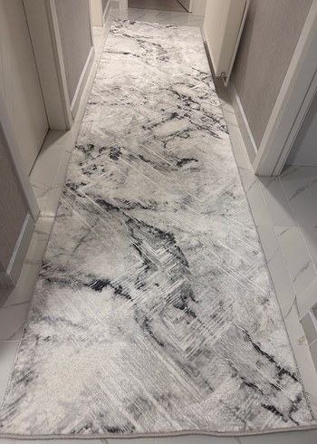 Gri Yılan Desenli Modern Halı - Görsel 3