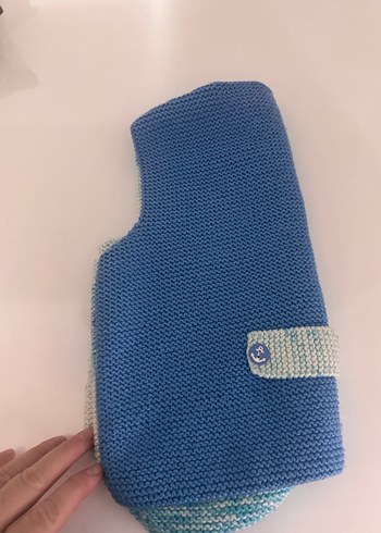 Erkek Çocuk Örgü Mavi Yelek - Görsel 2