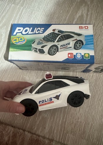 Beyaz Polis Oyuncak Arabası 3D Işıklı - Görsel 2