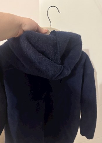 Lacivert Erkek Çocuk Düğmeli Kaban - Görsel 4