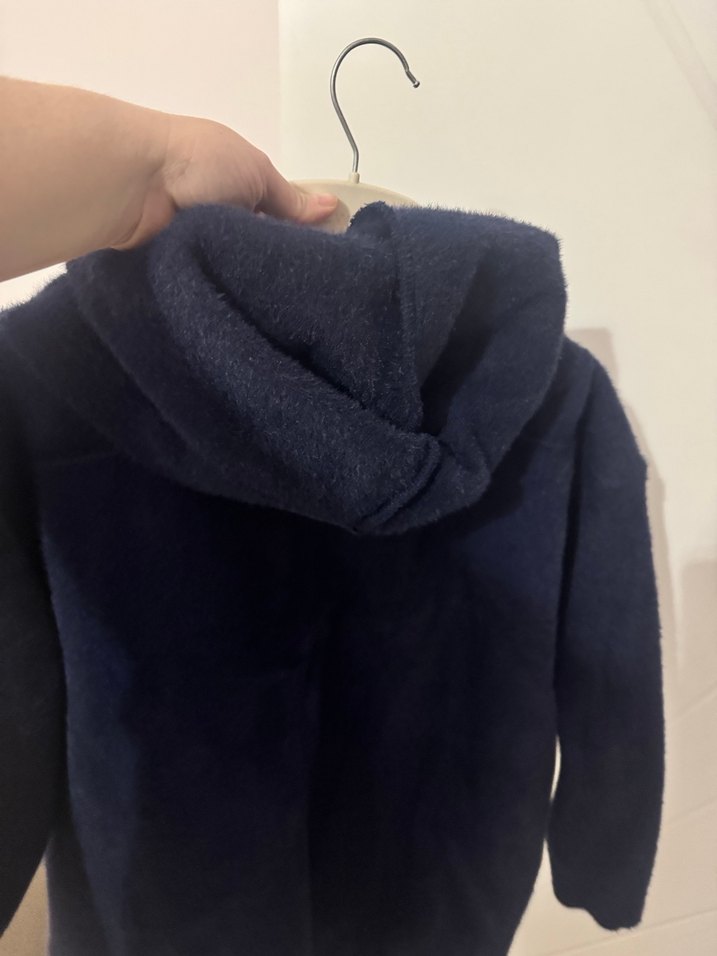 Lacivert Erkek Çocuk Düğmeli Kaban - Görsel 4