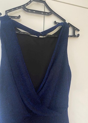 Lacivert Triko Midi Elbise - Görsel 10