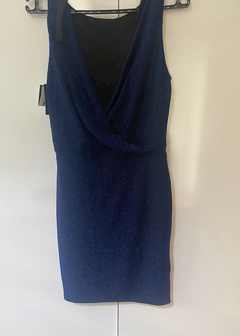 Lacivert Triko Midi Elbise - Görsel 12