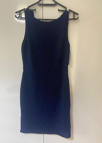 Lacivert Triko Midi Elbise - Görsel 2