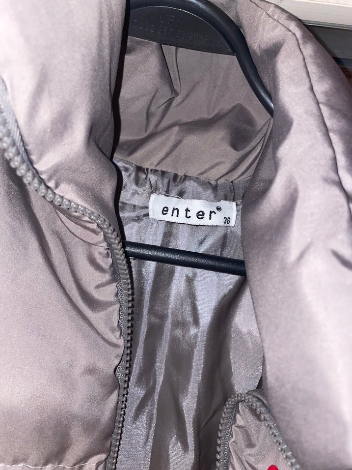 Gri Kadın Fermuarlı Yelek - Görsel 2