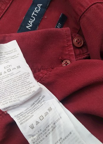 Nautica Bordo Düğmeli Uzun Kollu Erkek Gömlek - Görsel 8