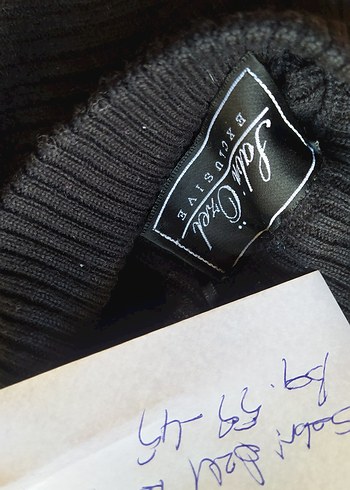 Kadın Siyah Boğazlı Örgü Yün Kazak - Görsel 13