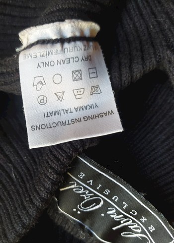 Kadın Siyah Boğazlı Örgü Yün Kazak - Görsel 9