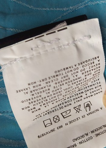 Dg Mavi Bağlama Desenli Keten Erkek Gömlek - Görsel 8