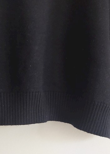 merinos Yün mont Siyah Triko Yelek kazak hiç giyilmedi - Görsel 8