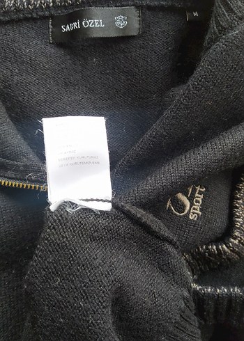 merinos Yün mont Siyah Triko Yelek kazak hiç giyilmedi - Görsel 9