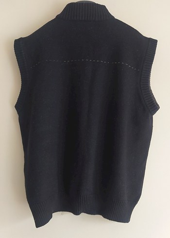 merinos Yün mont Siyah Triko Yelek kazak hiç giyilmedi - Görsel 14