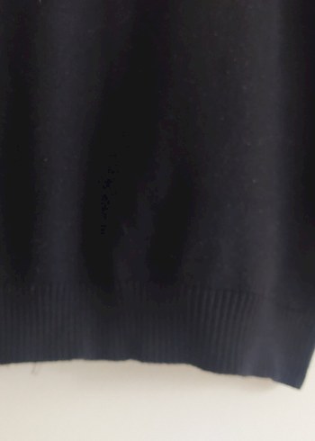 merinos Yün mont Siyah Triko Yelek kazak hiç giyilmedi - Görsel 7