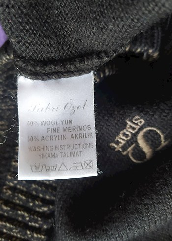 merinos Yün mont Siyah Triko Yelek kazak hiç giyilmedi - Görsel 13