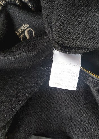 merinos Yün mont Siyah Triko Yelek kazak hiç giyilmedi - Görsel 10