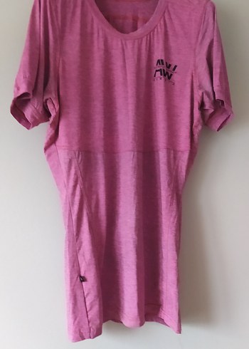 Spor tişörtü üçgen Pembe Baskılı Kısa Kollu, Salaş esnek - Görsel 4