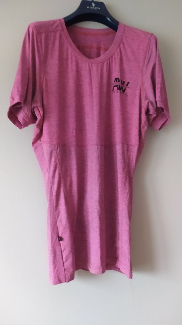 Spor tişörtü üçgen Pembe Baskılı Kısa Kollu, Salaş esnek - Görsel 4