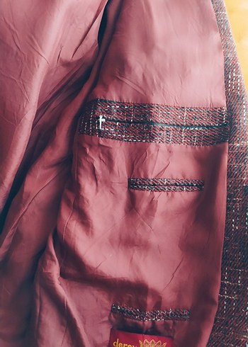 Erkek Bordo Düğmeli kalın Ceket - Görsel 9